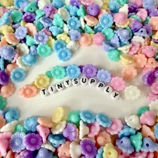 12MM Pastel Acrylic Flower Bud Spacer Beads
