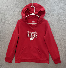 Wisconsin Badgers Sweatshirt Womens Medium Red Hoodie NCAA College Sports