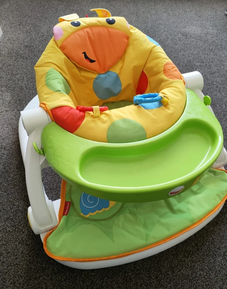 Fisher-Price Giraffe Sit Me Up Floor Seat with Tray, Foldable - Image 3 of 4
