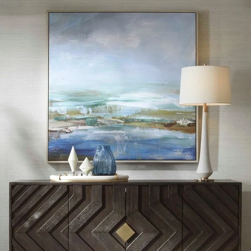 Uttermost 32446 Lush Valley 50" x 50" Framed Landscapes Painting - Hand Painted - Picture 6 of 6