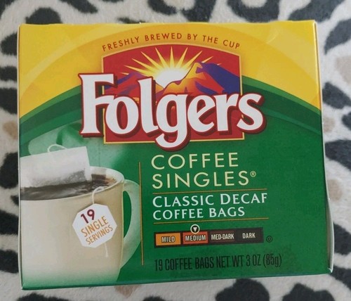 Folgers Coffee Singles Classic Decaffeinated Coffee Bags - 19 Count - New - Picture 5 of 9