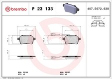 BREMBO Bremsbelagsatz Scheibenbremse XTRA LINE P 23 133X für ALFA GIULIETTA 940