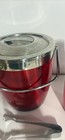 Chrome Casamoda Acrylic Lucite-Vintage Ruby Red Ice Bucket & Cocktail Shaker — photo 4