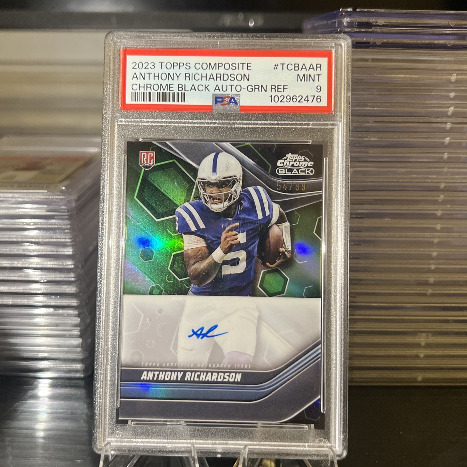 Anthony Richardson 2023 Topps Composite Chrome Black Autograph Green 86/99 Colts