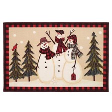 Christmas Bathroom Rug Soft Absorbent Cotton NonSlip Washable 20x30 Inch