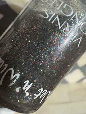 Wet N Wild 407A  Confetti Glitter vintage 90s nail polish white lid
