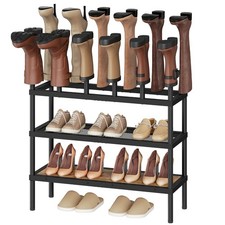 Standing Shoe Rack, 4 Tier Boots Rack Organizer, Tall Boots Rack for Closet, ...