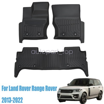 Front & Rear Floor Mats Liner 3D For 2013-2022 Land Rover Range Rover TPE Black
