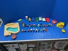 vtg lot of 38 1980s fisher price little people, pad and accessories