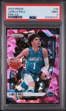 2024 PANINI PRIZM PINK ICE #30 LAMELO BALL PSA 9