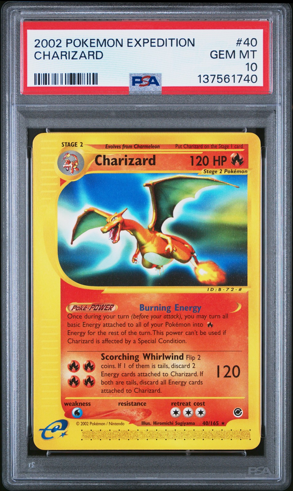2002 Pokemon Expedition #40 Charizard PSA 10 GEM MINT