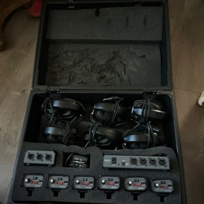 Anchor Audio PortaCom PC-2000 Intercom System w/ Headsets & Belt Packs