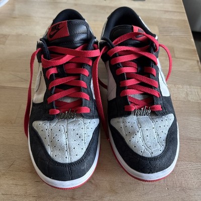 Nike ID Dunk Low Red And Black Mens 9.5  Nice! 