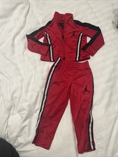 Jordan baby boy track sweatsuit zip up jacket and joggers Size 2T red black