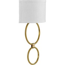 PROGRESS LIGHTING BRUSHSED BRONZE LED LIGHT SHADED SCONCE P710058-109-30 14"