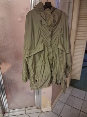 HELLY HANSEN XL Full-Zip Hooded Windbreaker Jacket Pant Suit Nylon Olive Green