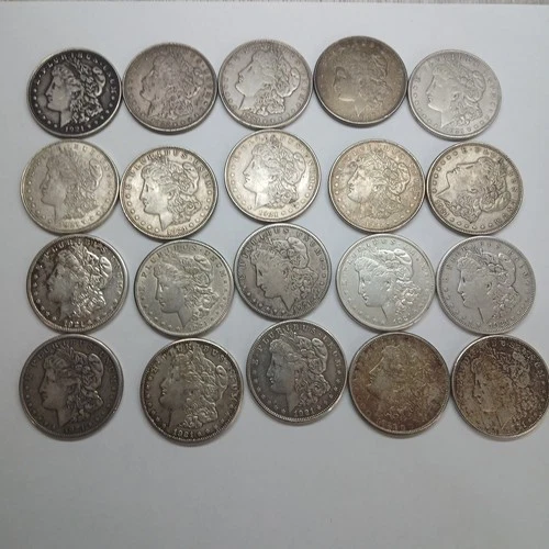 1921 Morgan Silver Dollar Lot of 20 Coins