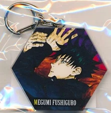 Jujutsu Kaisen Megumi Fushiguro Acrylic Keychain Hexagon  Unopened