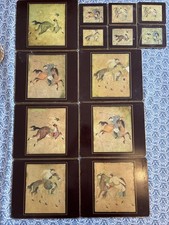 Antique Lady Clare Ming Chinese Polo - 7 Placemats & 6 Coasters