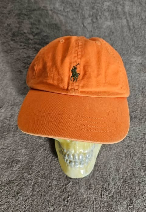 Polo Ralph Lauren Hat Cap Mens Strapback Orange Pony Embroidered adjustable
