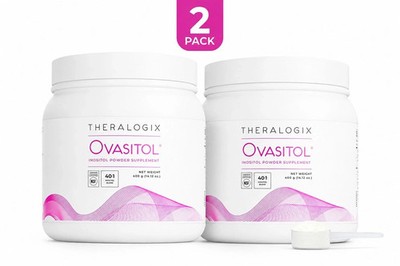 Ovasitol Inositol Powder 90-Day Supply Myo & D-Chiro Inositol 14.12 Oz 2 Pack