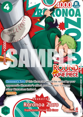 Roronoa Zoro (Round 1 Promo) (PRB02-006/470) One Piece Promotion Cards NM FOIL