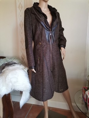 Hochwertiger SPORTALM MANTEL Jacke Jacket Trenchcoat Brau EDEL 40 M Wollmantel