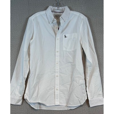 NWT Jack Wills Mens Wadsworth Oxford Shirt Slim Fit White Long Sleeve XS Preppy