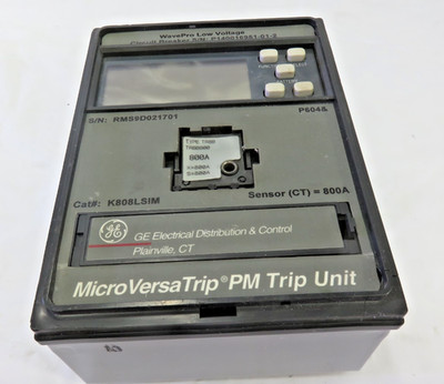 GE Micro Versa Trip PM Trip Unit K808LSIM Wave Pro Low Voltage w/TR8B 800A Plug