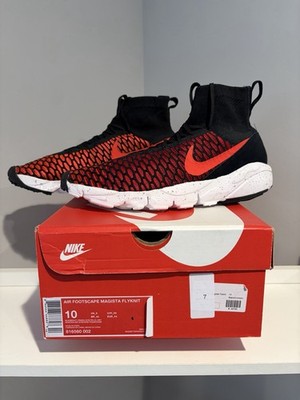 Nike Air Footscape Magista Flyknit Mens Sz 10 Red Black Sneakers 816560-002