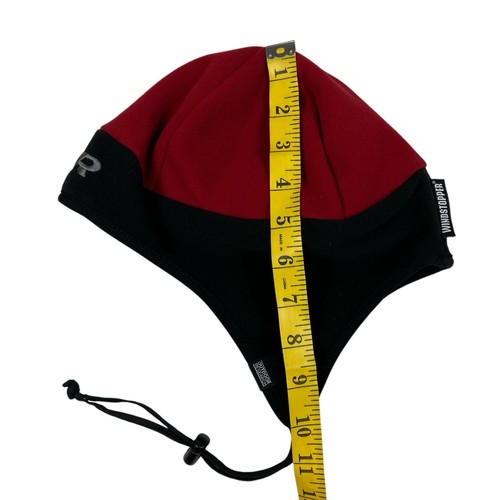Outdoor Research Red & Black Windstopper Fleece Peruvian Hat Ear Flaps Size M - Picture 9 of 14