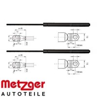 2X Gasfeder FüR Koffer-/Laderaum Metzger 2110283 DäMpfer GasdäMpfer FüR BMW