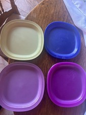 Tupperware dinner size plates - 7 previously used in VGC, 6 new out of package