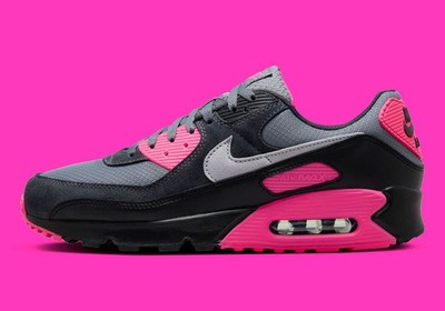 Nike Air Max 90 Cool Wolf Grey Hyper Pink Black DM0029-010 sz 9.5 Men's