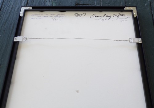 Quadro acquerello "GRANE" originale firmato con cornice - ELAINE FRANTZ WITTEN - Foto 9 di 13