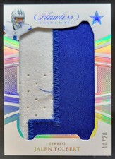 2025 Panini Flawless Jalen Tolbert Down and Dirty Prime /20 MEM Cowboys JJ5