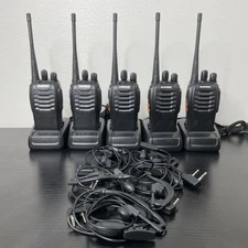 *6 Pack* BAOFENG BF-888S Two-way & 6-Way Radios W/ Charging Docks & Earpieces