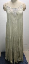 Free People Penelope Maxi Slip Dress Size XS Intimately Green 100% Viscose