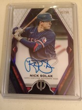 2021 Topps Tribute Nick Solak #41/50  AUTOGRAPH #TA-NS Rookie baseball card
