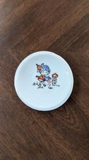 Vintage Childrens Child Tea Mini Plate Japan Girl Watering Flowers