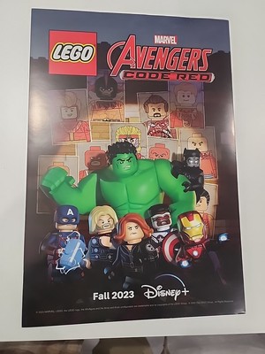 NEW Marvel Lego Avengers Code Red Poster Disney D23 SDCC 2023 Hulk Thor Panther