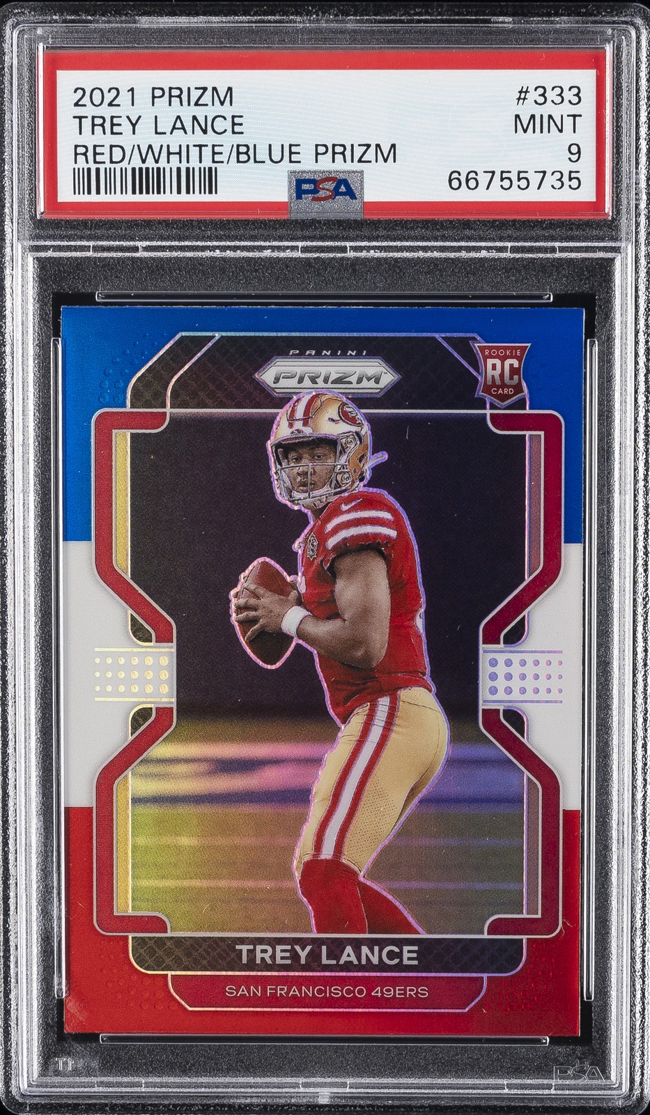 Trey Lance Panini Prizm #333 Red/White/Blue