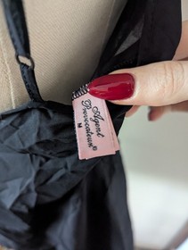 Agent Provocateur Black Gisele Silky Mini Slip Dress Chemise Night M