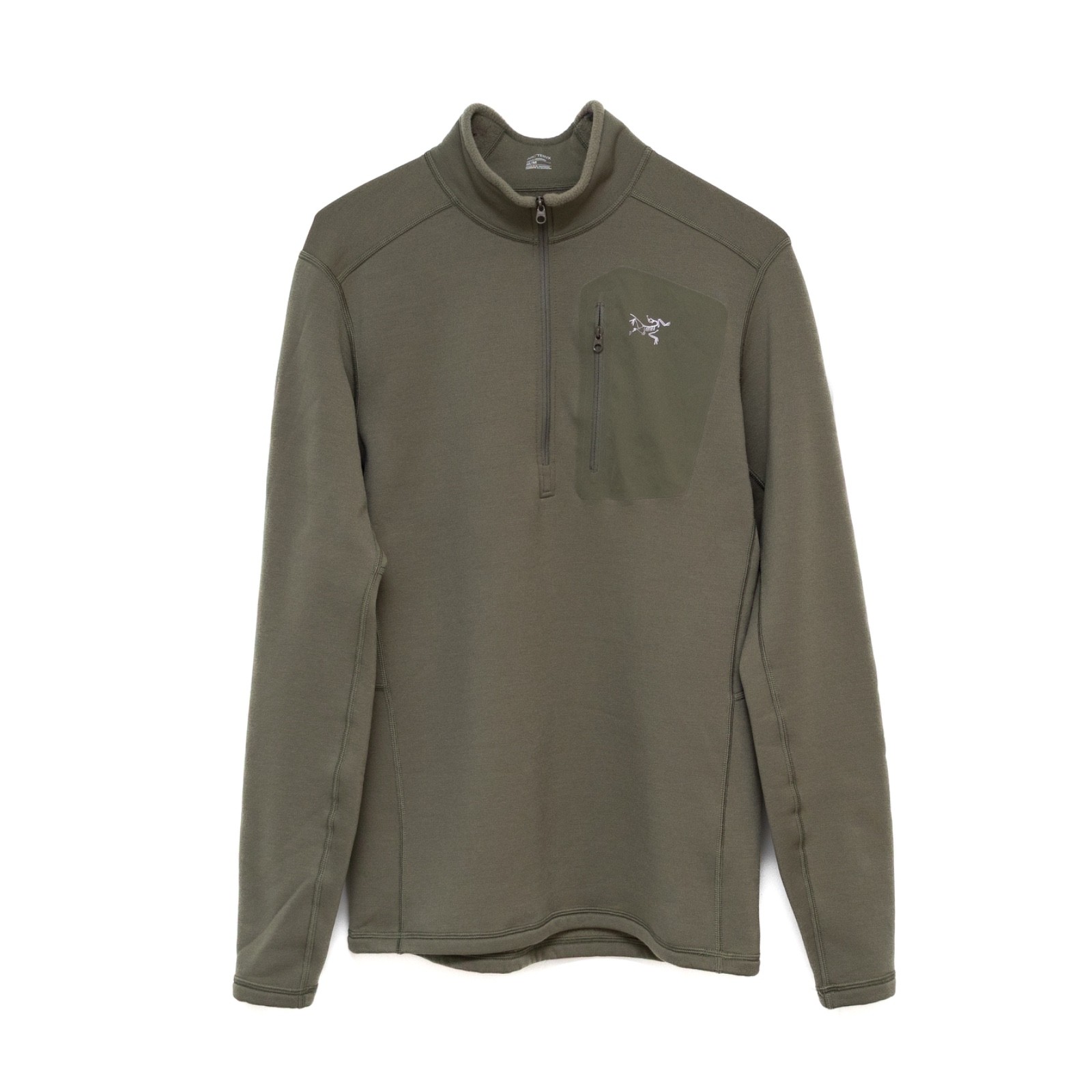 ARC'TERYX Arc’teryx Rho Pullover Collo con Zip Pesante – Uomo Taglia M – Verde Oliva