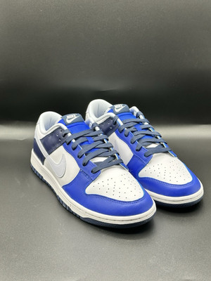 NIKE DUNK LOW WHITE-FOOTBALL GREY-GAME ROYAL BLUE SZ 11 (FQ8826-100)