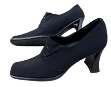 Alberto Gozzi Sz 36.5 Black Stretch Fabric Heels