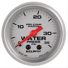 AutoMeter 200772-33, Pro-Comp Marine. Water Pressure Gauge, 0-35 psi, Each