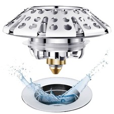 Chrome Silver Universal Tub Stopper Bathtub Drain 2 Inch