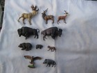 10 BRITAINS England vintage plastic ZOO animal WOODLAND Figures