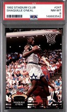 🔥 Topps 1992-93 Stadium Club Shaquille O'Neal #247 Rookie PSA 8 Orlando Magic